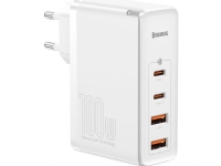 Baseus GaN2 Pro Quick Wall Charger 100W USB/USB Type C Quick Charge 4+ Power Delivery White (CCGAN2P-L02)