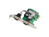 ProXtend PX-SP-54997 PCIe Serial Fullhöjd/låg profil PCIe 1.1 RS-232 Silver Grön