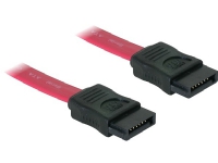 Delock – SATA-kabel – Serial ATA 150/300 – SATA (hona) till SATA (hona) – 30 cm – rak kontakt – röd