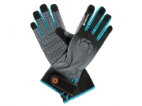 Gardena 11530-20, Hagehansker, Sort, Blå, Grå, M, Bomull, Elastan, Nylon, Polyester, Polyurethan