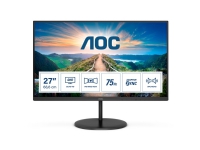 AOC V4 Q27V4EA, 68,6 cm (27), 2560 x 1440 piksler, 2K Ultra HD, LED, 4 ms, Sort PC tilbehør - Skjermer og Tilbehør - Skjermer
