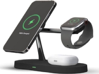 Tech-Protect TECH-PROTECT A12 3IN1 MAGNETIC MAGSAFE WIRELESS CHARGER BLACK Tele & GPS - Batteri & Ladere - Ladere