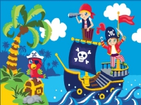 Børnetæppe Pirater 120x80 Barn & Bolig - Barnerommet - Barnetepper