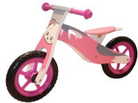 Løbecykel Kat i træ med rigtige lufthjul Utendørs lek - Gå / Løbekøretøjer - Løpe sykkel