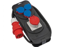 Brennenstuhl 1151600010, Grunnleggende, Plastikk, Svart, Blå, Rød, 4 AC-utganger, 2 m, 400 V