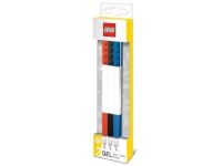 LEGO gel pens, 3 stk. rød, blå og sort i box Skriveredskaper - Diverse skriveredskaper