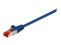 MicroConnect – Nätverkskabel – RJ-45 (hane) till RJ-45 (hane) – 15 cm – 6 mm – SFTP – CAT 6 – halogenfri rund tvinnad – blå