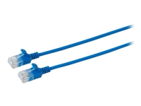 MicroConnect – Nätverkskabel – RJ-45 (hane) till RJ-45 (hane) – 50 cm – 3.6 mm – UTP – CAT 6a – halogenfri hakfri tvinnad – blå