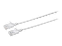 MicroConnect – Nätverkskabel – RJ-45 (hane) till RJ-45 (hane) – 25 cm – 3.6 mm – UTP – CAT 6a – halogenfri hakfri tvinnad – vit