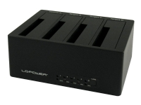 LC-Power LC-DOCK-U3-4B For Windows SATA 2.5 and 3.5 USB 3.2 Gen 1 (3.1 Gen 1) Type-A 5 Gbit/s Black