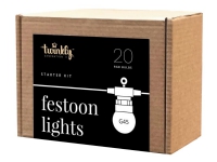Bilde av Twinkly Festoon Starter Kit - Stringlys - Led X 20 - Klasse G - Rgb-lys - Svart