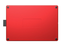 Wacom One by Wacom - Digitaliserer - høyre- og venstrehåndet - 15.2 x 9.5 cm - elektromagnetisk - kablet - USB - svart, rød PC tilbehør - Mus og tastatur - Tegnebrett
