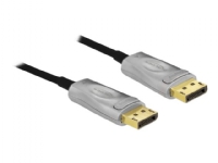 Delock – DisplayPort-kabel – DisplayPort (hane) till DisplayPort (hane) – DisplayPort 1.4 – 10 m – 8K UHD-stöd (7680 x 4320) – svart