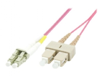 MicroConnect – Nätverkskabel – LC/PC-multiläge (hane) till SC/PC multiläge (hane) – 5 m – 2 mm – fiberoptisk – 50/125 mikron – OM4 – halogenfri – erika-violett