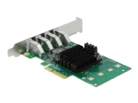 Delock PCI Express x4 Card to 4 x external USB 3.0 Quad Channel - USB-adapter - PCIe 2.0 x4 lav profil - USB 3.0 x 4 PC tilbehør - Kontrollere - IO-kort