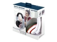 Gembird MHS-03-WTRDBK – Headset – fullstorlek – kabelansluten – 3,5 mm kontakt – svart vit red ring