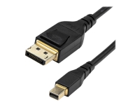 StarTech.com 6ft (2m) VESA Certified Mini DisplayPort to DisplayPort 1.4 Cable, 8K 60Hz HBR3 HDR, Super UHD mDP to DP 1.4 Cord, Slim (34 AWG) Ultra HD 4K 120Hz, Monitor/Video Cable - mDP to DP Cable (DP14MDPMM2MB) - DisplayPort-kabel - Mini DisplayPort (h
