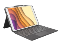 Logitech Combo Touch - Tastatur og folioveske - med styrepute - bakgrunnsbelyst - Apple Smart connector - Pan Nordic - grå - for Apple 10.9-inch iPad Air (4. generasjon, 5. generasjon) PC tilbehør - Mus og tastatur - Tastatur
