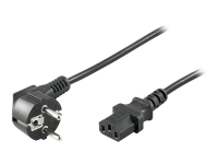 MicroConnect – Strömkabel – CEE 7/7 (hane) vinklad till IEC 60320 C13 rak – AC 250 V – 10 A – 1.8 m – halogenfri – svart