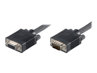 MicroConnect – VGA-förlängningskabel – HD-15 (VGA) (hona) till HD-15 (VGA) (hane) – 10 m – 1080p support 60Hz (VGA) – svart