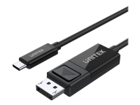 Unitek V1146A - USB/DisplayPort-kabel - 24 pin USB-C (hane) till DisplayPort (hane) spärrad - Thunderbolt 3/DisplayPort 1.4 - 1.8 m - stöd för 8K, dubbelriktad - svart
