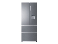 Haier 4D Series 100 - Kjøleskap/fryser - bunnfryser med vannautomat - bredde: 70 cm - dybde: 68 cm - høyde: 190.5 cm - 458 liter - Klasse E - rustfritt stål Hvitevarer - Kjøl og frys - Side-by-Side