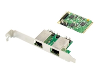 DIGITUS DN-10134 - Nettverksadapter - PCIe Mini Card lav profil - Gigabit Ethernet x 2 PC tilbehør - Nettverk - Nettverkskort