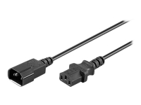 MicroConnect – Förlängningskabel för ström – IEC 60320 C13 till IEC 60320 C14 – AC 250 V – 10 A – 1.5 m – svart