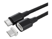 MicroConnect – USB-kabel – USB-C (hane) till USB-C (hane) avtagbart och magnetiskt – USB 3.2 Gen 1 – 20 V – 3 A – svart