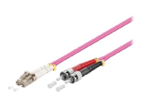 MicroConnect – Nätverkskabel – LC/UPC-multiläge (hane) till ST/UPC-multiläge (hane) – 2 m – 2 mm – fiberoptisk – duplex – 50/125 mikron – OM4 – halogenfri – erika-violett