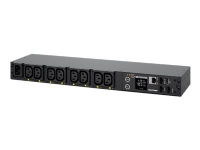 CyberPower Switched Series PDU41004 – Kraftdistributionsenhet (kan monteras i rack) – AC 100-240 V – 1-fas – Ethernet serial – ingång: IEC 60320 C14 – utgångskontakter: 8 (IEC 60320 C13) – 1U – 3.05 m sladd – svart