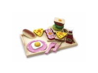 Morgenmadsbakke i træ med tilbehør Leker - Rollespill - Leke kjøkken og mat