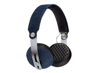 House of Marley Rise BT – Hörlurar med mikrofon – på örat – Bluetooth – trådlös – denim