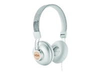House of Marley Positive Vibration – 2.0 – hörlurar med mikrofon – på örat – kabelansluten – 3,5 mm kontakt – silver