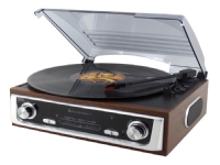 Soundmaster PL196H, Sort, Sølv, Tre, 33,45,78 RPM, Rotasjon, FM, 3 W, AC