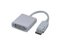 MicroConnect – DisplayPort-adapter – dubbel länk – DisplayPort (hane) till DVI-I (hona) – 15 cm – vit