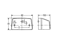 Hella 2KA 003 389-061, R10W, 12 - 24 V, Tyskland, 55 mm, 56,5 mm Bilpleie & Bilutstyr - Transportutstyr - Tilhengerutstyr