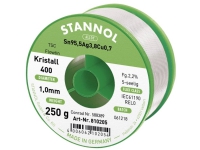 Stannol Ecology TS Loddetin, blyfri Spole Sn95,5Ag3,8Cu0,7 250 g 1 mm Føringsveier og feste - Lodding og tilbehør