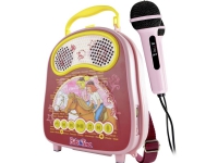 X4 Tech Bobby Joey Casey Music Bibi &amp  Tina Karaoke System Bluetooth USB Inkl. mikrofon Rosa