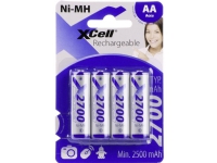 XCell X2700AA B4 Uppladdningsbart AA-batteri NiMH 2700 mAh 1.2 V 4 st