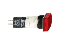 SCHNEIDER ELECTRIC Ø16 mm komplet. Rød kvadratisk signal lampe. 12-24 V AC DC