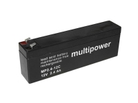 multipower PB-12-2,4-4,8 MP2,4-12C Blybatteri 12 V 2,4 Ah Blyfilt (B x H x D) 178 x 66 x 34,5 mm Plattkontakt 4,8 mm Cykelstabil underhållsfri låg