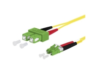 Metz Connect 151P1EAJA10E Fiberoptisk kabel Anslutningskabel [2x SC APC-kontakt – 2x LC-kontakt] 9/125 µ Singlemode OS2 1,00 m