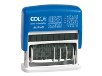 Bilde av Colop Mini-dater S 120/wd - Stempel - Selvfargende - 2-farget (blå, Rød) - Standardtekst, Dato - 4 Mm - Blått Håndtak