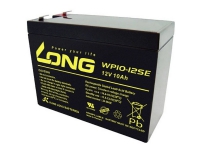 Long WP10-12SE Blybatteri 12 V 10 Ah Blyfleece (B x H x T) 151 x 118 x 65 mm Fladstik 6,35 mm Cyklusstabilt, Lav selvafladning, Vedligeholdelsesfri Batterier - Blybatterier