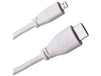 Raspberry Pi® HDMI-kabel Raspberry Pi [1x HDMI-kontakt – 1x HDMI-kontakt D Micro] 1,00 m Vit