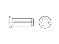 TOOLCRAFT TO-5386188 Skruv med försänkt slits (Ø x L) 2 mm x 8 mm Stål 500 st