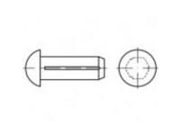 TOOLCRAFT TO-5379030 Halvrundt rillet søm 5 mm Rustfrit stål A2 100 stk