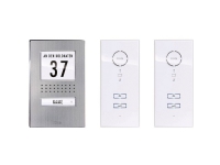 m-e modern-electronics ADV 112 WW Audio Vistadoor Door Intercom Kablet Komplett sett 1 Familiehus Rustfritt Stål Hvit (41139)