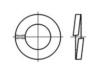 TOOLCRAFT TO-6854115 Fjederringe Indvendig diameter: 5 mm DIN 127 Fjederstål verzinkt 1000 stk Verktøy & Verksted - Skiver & Ringer - Fjær Skiver